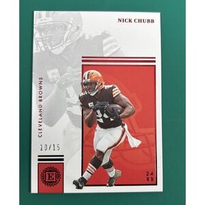 NICK CHUBB 2022 PANINI ENCASED #46 Ruby PARALLEL SSP /15 RARE (BROWNS)